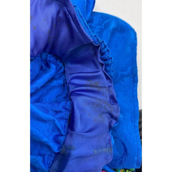 vintage 80s DIANE FREIS  blouse & pleated bold LOTUS print skirt , 100% Silk - Picture 15 of 16